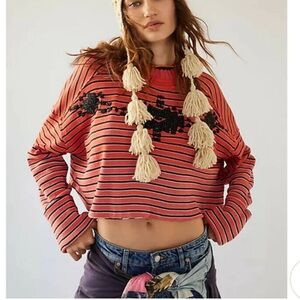 FREE PEOPLE Avalanche tee cropped top (XS)
